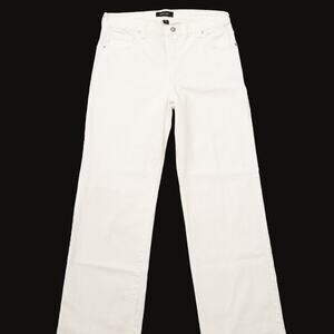 Karen Kane Off White Cropped Straight Leg Jeans Size 12